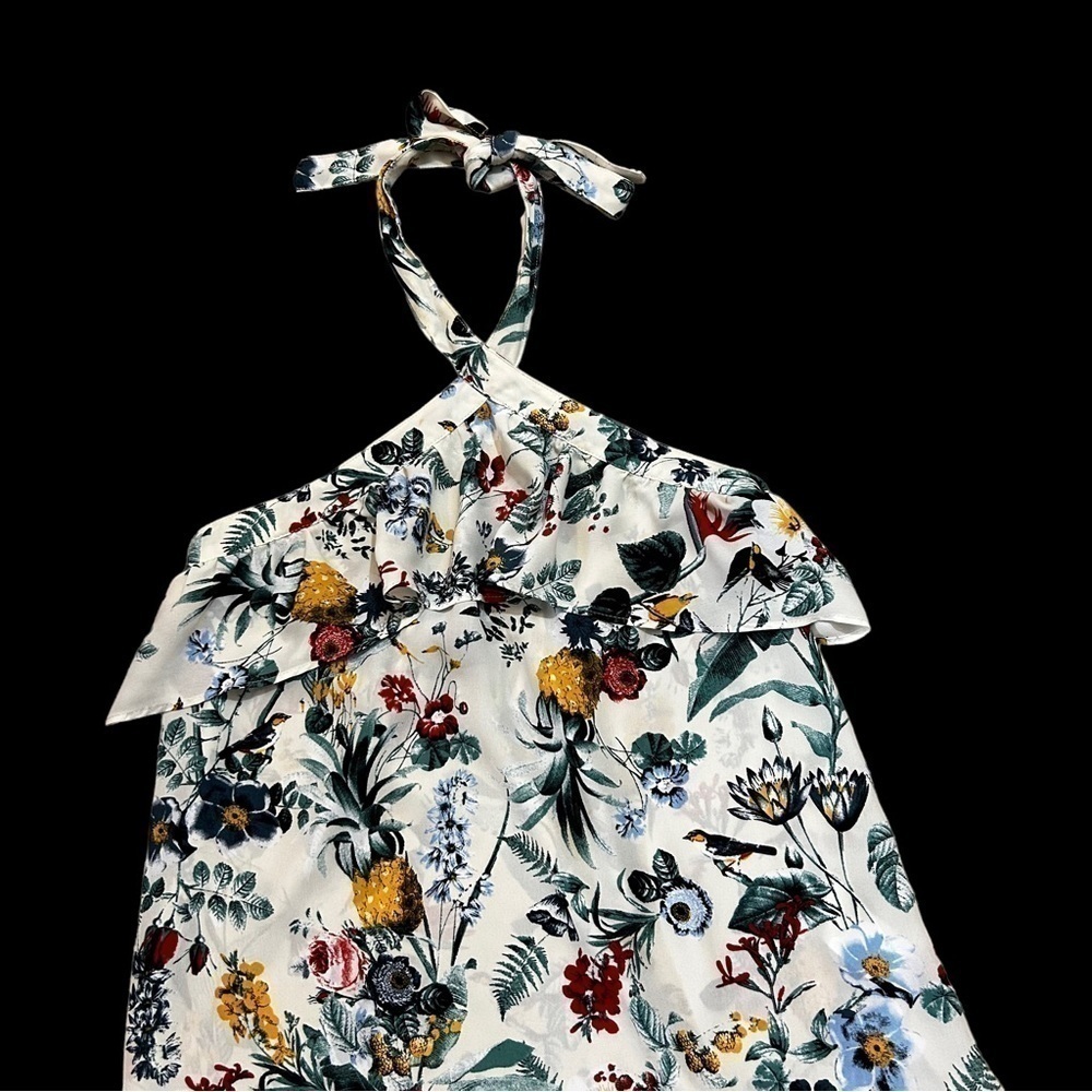 Banana Republic Halter Strapless Flower Print blouse Size XS - Picture 4 of 7